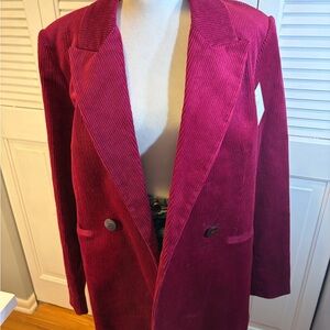 & Other Stories Pink/ Cranberry Corduroy Blazer